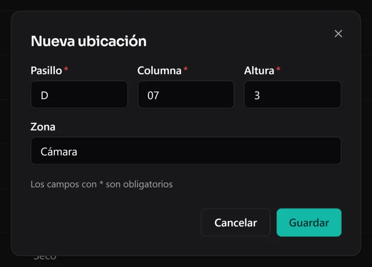 Una ubicación es una dirección, no una nota en una celda